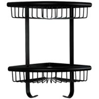 Полка корзина Frap F352-16 угловая Черная матовая — фото 1, Полки для ванной и душа