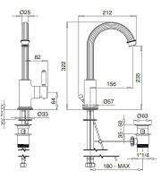 Смеситель для раковины Cezares Olimp LSM2-L OLIMP-LSM2-03/24-L Золото 24 карат — фото 2, Смесители для раковины