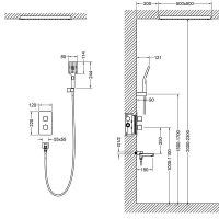 Душевая система Timo Petruma Черный арт-SX-5019/03SM — фото 3, Встраиваемые душевые комплекты