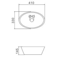 Товар: Раковина-чаша Gappo 41 GT304 Белая - фото 2 Раковина-чаша Gappo 41 GT304 Белая — фото 2, Раковины накладные