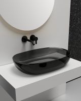 Раковина-чаша Abber Kristall 60 AT2805Onyx Черная — фото 3, Раковины накладные