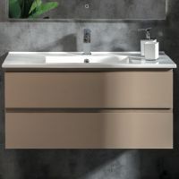 Тумба под раковину Boheme Armadi Art Capolda 100 849-100-LA подвесная Latte — фото 1, Мебель для ванной