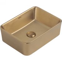 Раковина-чаша Abber Rechteck 40 AC2213MMG Золото матовое — фото 1, Раковины накладные