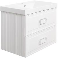 Товар: Тумба под раковину La Fenice Cubo 80 FNC-01-CUB-B-80-2 подвесная Белая матовая - фото 1 Тумба под раковину La Fenice Cubo 80 FNC-01-CUB-B-80-2 подвесная Белая матовая — фото 1, Мебель для ванной