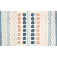 Коврик для ванной комнаты Fixsen Lotus 50х80 FX-8030W Розовый Синий Белый Серый — фото 1, Коврики для ванной комнаты