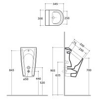 Товар: Писсуар Globo Forty3 FO031BI подвесной Белый - фото 3 Писсуар Globo Forty3 FO031BI подвесной Белый — фото 3, Писсуары