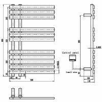 Электрический полотенцесушитель Boheme Venturo 723-GM Оружейная сталь — фото 2, Электрические полотенцесушители