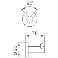 Двойной крючок Frap F301 F30105-2 Сатин — фото 9, Крючки для полотенец