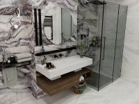 Керамогранит Zibo Fusure Dalyan Onice Blue Silver Glitter 60х120 см — фото 8, Керамогранит