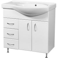 Тумба под раковину Stella Polar Концепт 80 L SP-00000129 Белая — фото 1, Тумбы под раковину