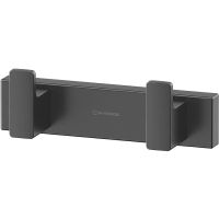 Двойной крючок Whitecross Cubo gunmetal CU2412GM Оружейная сталь — фото 1, Крючки для полотенец