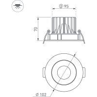 Товар: Встраиваемый светильник Arlight Forecast 035452 Черный - фото 7 Встраиваемый светильник Arlight Forecast 035452 Черный — фото 7, Точечные светильники