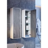 Шкаф пенал Aqwella 5 Stars Genesis 35 GEN0535MG подвесной Миллениум серый — фото 2, Пеналы для ванной комнаты