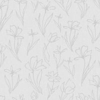 Обои Andrea Rossi Cheradi 54390-2 Винил на флизелине (1,06*10,05) Серый/Серебряный, Цветы — фото 1, Обои для стен