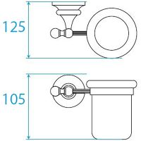 Стакан для зубных щеток Cezares Olimp OLIMP-TUM-03/24-M Золото 24 карат — фото 2, Стаканы для зубных щеток