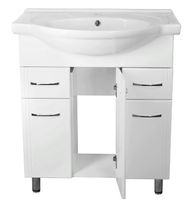 Тумба под раковину Style Line Эко Стандарт 26 Байкал 75 ЛС-00002286 Белый глянец — фото 3, Мебель для ванной