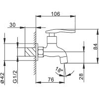 Кран для одного типа воды Frap F521 Хром — фото 6, Краны