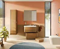 Зеркальный шкаф Vitra 80 66911 с подсветкой Антрацит глянцевый — фото 2, Зеркальные шкафы в ванную