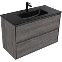 Тумба под раковину Aquanet Милан 100 336375 подвесная Дуб рошелье — фото 6, Тумбы под раковину