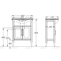 Товар: Тумба под раковину Opadiris Мираж 65 00-00007497 Светлый орех - фото 7 Тумба под раковину Opadiris Мираж 65 00-00007497 Светлый орех — фото 7, Мебель для ванной
