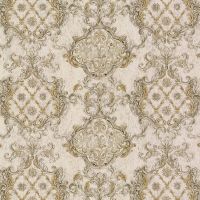 Обои Decori-Decori Amore 82858 Винил на флизелине (1,06*10,05) Бежевый, Вензель — фото 1, Обои для стен