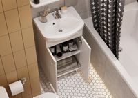 Тумба под раковину Aquaton Мира Н 41 1A104401MR010 Белая — фото 5, Тумбы под раковину