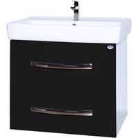 Тумба под раковину Bellezza Рокко 50 4633706000041 подвесная Черная Белая — фото 1, Мебель для ванной