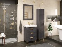 Зеркало Brevita Gloster 60 GLOS-02060-48-2 Графит матовый — фото 4, Мебель для ванной