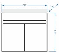 Тумба под раковину Stella Polar Фаворита 60 SP-00000167 подвесная Белая — фото 5, Мебель для ванной