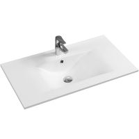 Тумба с раковиной SanVit Контур 60 kkont060mk подвесная Кофейный Белая глянцевая — фото 6, Тумбы с раковиной