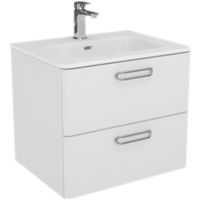 Тумба с раковиной Iddis Brick 60 подвесная Белая — фото 1, Мебель для ванной