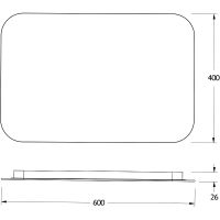 Товар: Зеркало Defesto Opti 60x40 DF 2812SH с подсветкой 17W-3000К/Сенсорный выключатель/Теплый белый свет - фото 3 Зеркало Defesto Opti 60x40 DF 2812SH с подсветкой 17W-3000К/Сенсорный выключатель/Теплый белый свет — фото 3, Мебель для ванной