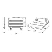 Сиденье для душа Esbano Carol-2 NOSTCARO2 Белое — фото 3, Сиденья