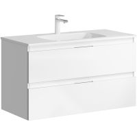 Тумба под раковину Aqwella Accent 100 ACC0110W подвесная Белая — фото 1, Тумбы под раковину