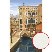 Фреска Ortograf Венеция 3537 Фактура флок FLK Флизелин (1,7*2,7) Оранжевый/Синий, Город — фото 1, Фрески