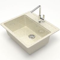 Кухонная мойка Bergg Z9 Бежевая арт-B009Q002 — фото 2, Кухонные мойки