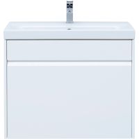 Тумба с раковиной Aquanet Палермо (Moduo) 80 273123 подвесная Белый глянец — фото 1, Тумбы с раковиной