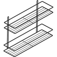 Полка корзина DIWO Смоленск П16100 Черный муар — фото 1, Полки для ванной и душа