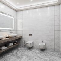 Керамическая плитка Gracia Ceramica Ginevra Grey Light Cветло-Cерый 01 010101004984 настенная 30х90 см — фото 8, Керамическая плитка