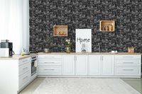 Обои Hygge Nature Hg39 011 Флизелин (1*10,05) Белый/Черный, Листья — фото 6, Обои для стен