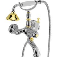 Смеситель для ванны Migliore Oxford 19153 Хром Золото — фото 1, Смеситель для ванны