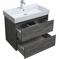 Тумба с раковиной Aquanet Nova Lite 75 305239 подвесная Дуб серый — фото 8, Тумбы с раковиной