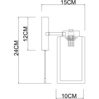 Товар: Настенный светильник Artelamp Leo A7027AP-1BK Янтарный Бронза Черный - фото 4 Настенный светильник Artelamp Leo A7027AP-1BK Янтарный Бронза Черный — фото 4, Светильники