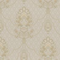 Обои Bernardo Bartalucci Renzo 84166-2 Винил на флизелине (1,06*10,05) Бежевый, Дамаск — фото 1, Обои для стен