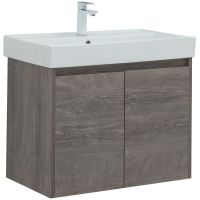 Тумба под раковину Aquanet Nova Lite 75 298851 подвесная Дуб рошелье — фото 2, Тумбы под раковину