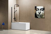 Товар: Шторка на ванну Vincea VSB 80x140 VSB-11800CLGM профиль Вороненая сталь стекло прозрачное - фото 3 Шторка на ванну Vincea VSB 80x140 VSB-11800CLGM профиль Вороненая сталь стекло прозрачное — фото 3, Неподвижные шторки для ванной