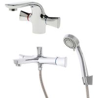 Комплект смесителей Orange Lotos M32-311cr Хром — фото 1, Готовые комплекты для ванной комнаты