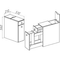 Товар: Тумба Runo Комбо 21 00-00000532 Белая - фото 3 Тумба Runo Комбо 21 00-00000532 Белая — фото 3, Мебель для ванной