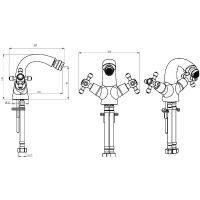 Товар: Смеситель для биде Boheme Royal Cristal 316-Royal Бронза - фото 2 Смеситель для биде Boheme Royal Cristal 316-Royal Бронза — фото 2, Смесители