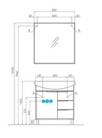 Зеркало Aquaton Рико 80 1A216502RI010 Белое — фото 3, Зеркала в ванную комнату